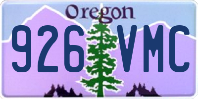 OR license plate 926VMC