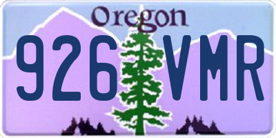 OR license plate 926VMR