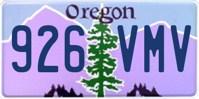 OR license plate 926VMV
