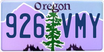 OR license plate 926VMY