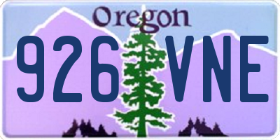 OR license plate 926VNE