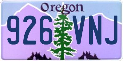 OR license plate 926VNJ