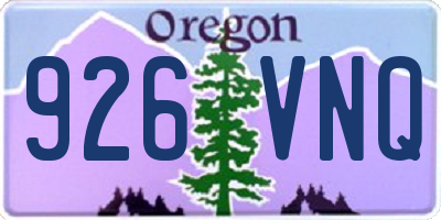 OR license plate 926VNQ
