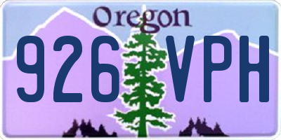 OR license plate 926VPH