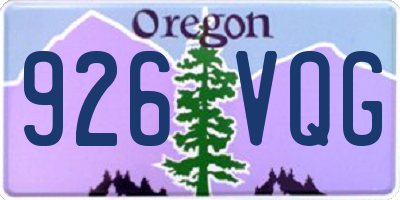OR license plate 926VQG