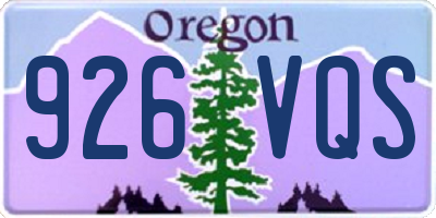 OR license plate 926VQS
