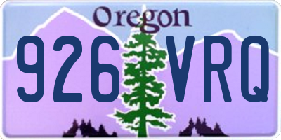 OR license plate 926VRQ