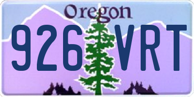 OR license plate 926VRT