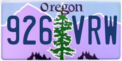 OR license plate 926VRW