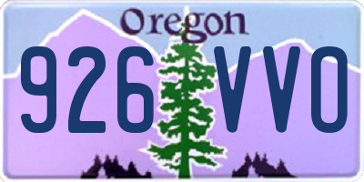 OR license plate 926VVO