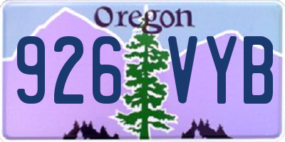 OR license plate 926VYB