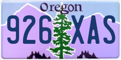 OR license plate 926XAS