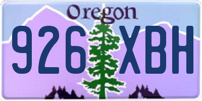 OR license plate 926XBH