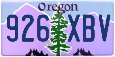 OR license plate 926XBV