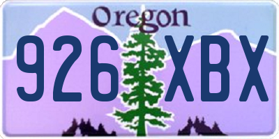 OR license plate 926XBX