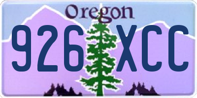 OR license plate 926XCC