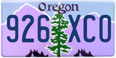 OR license plate 926XCO