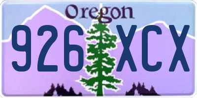 OR license plate 926XCX