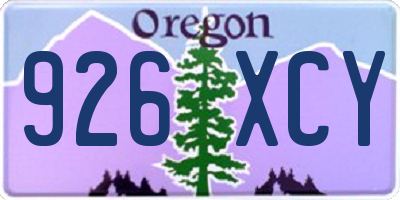 OR license plate 926XCY