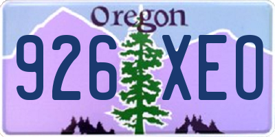 OR license plate 926XEO