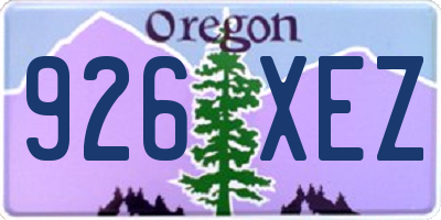 OR license plate 926XEZ