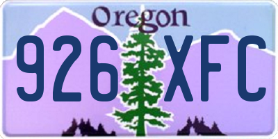 OR license plate 926XFC