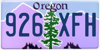 OR license plate 926XFH