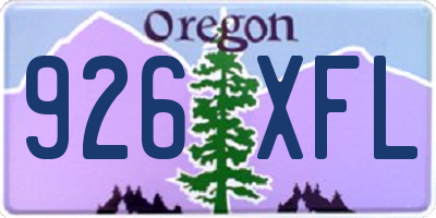 OR license plate 926XFL