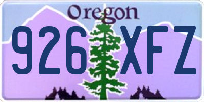 OR license plate 926XFZ