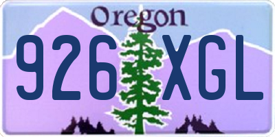 OR license plate 926XGL