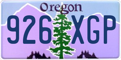 OR license plate 926XGP