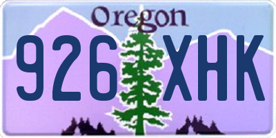 OR license plate 926XHK
