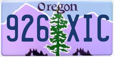 OR license plate 926XIC