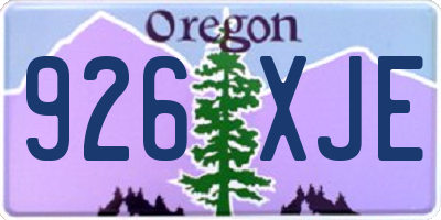 OR license plate 926XJE