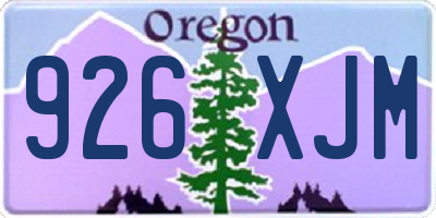OR license plate 926XJM