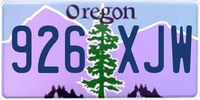 OR license plate 926XJW