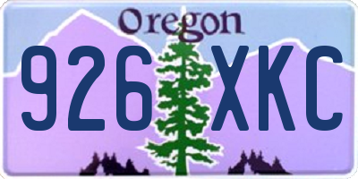 OR license plate 926XKC