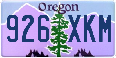 OR license plate 926XKM