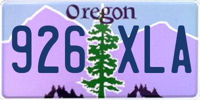 OR license plate 926XLA