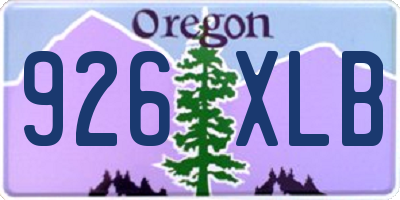 OR license plate 926XLB
