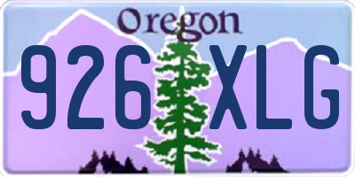 OR license plate 926XLG