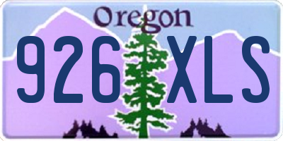 OR license plate 926XLS