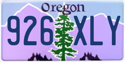 OR license plate 926XLY