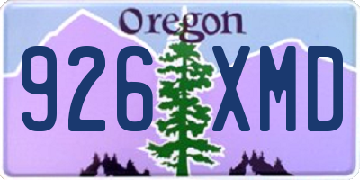 OR license plate 926XMD