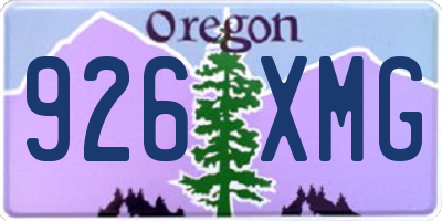 OR license plate 926XMG