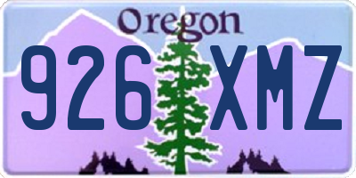 OR license plate 926XMZ
