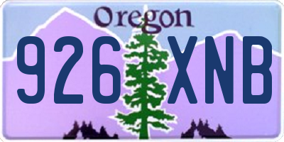 OR license plate 926XNB