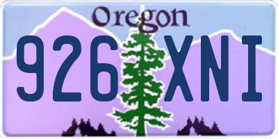 OR license plate 926XNI