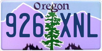 OR license plate 926XNL