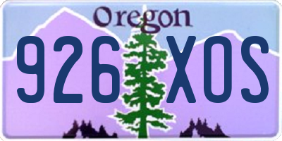 OR license plate 926XOS